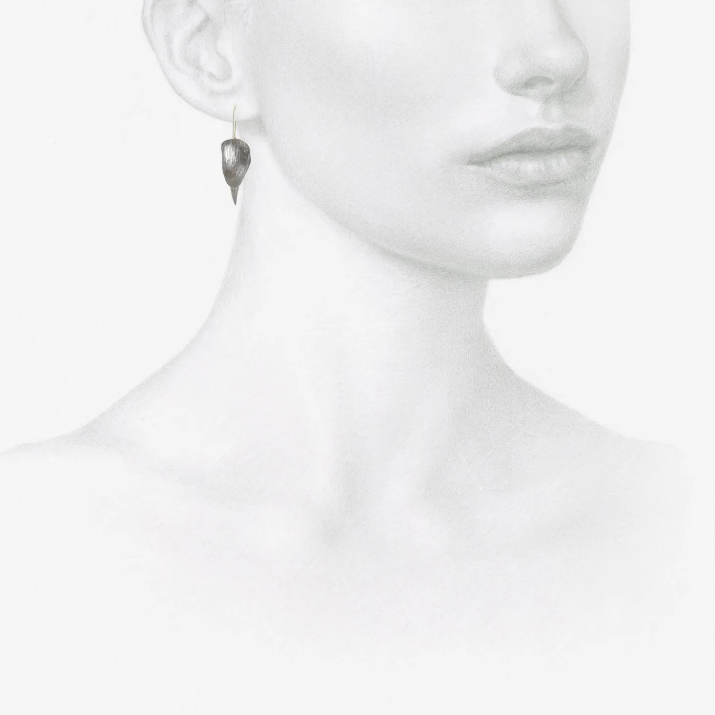 oxidized bronze bird head earrings