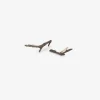 oxidized bronze large branch studs