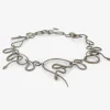 oxidized bronze snake necklace