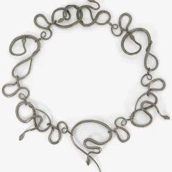 oxidized bronze snake necklace