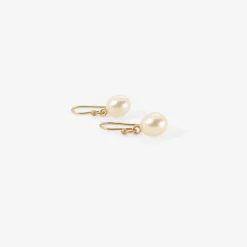 small white pearl earrings