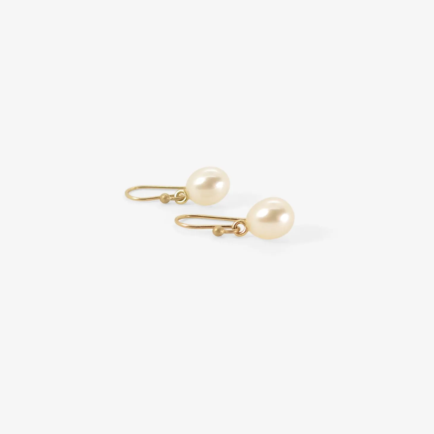 small white pearl earrings