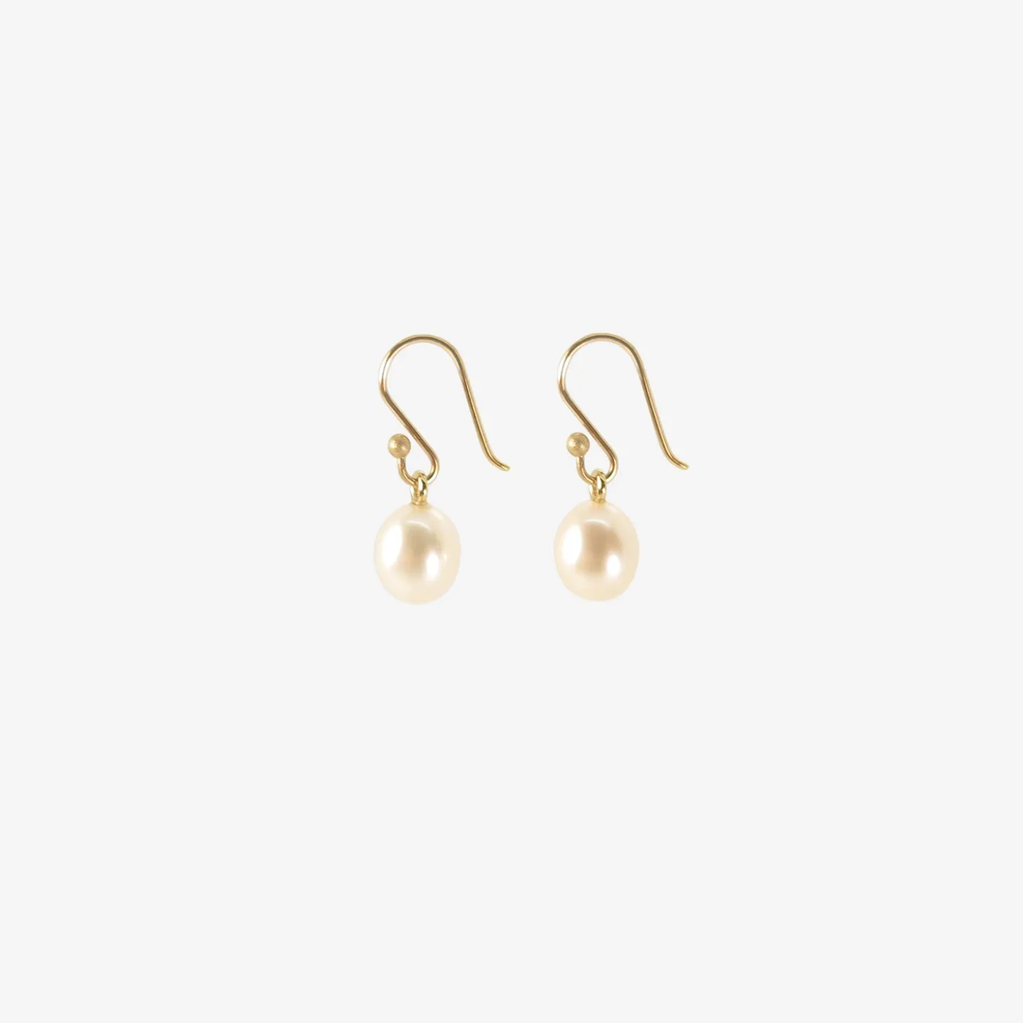 small white pearl earrings