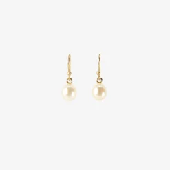 small white pearl earrings