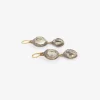 sterling silver & herkimer diamond double drop earrings