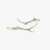sterling silver antler earrings