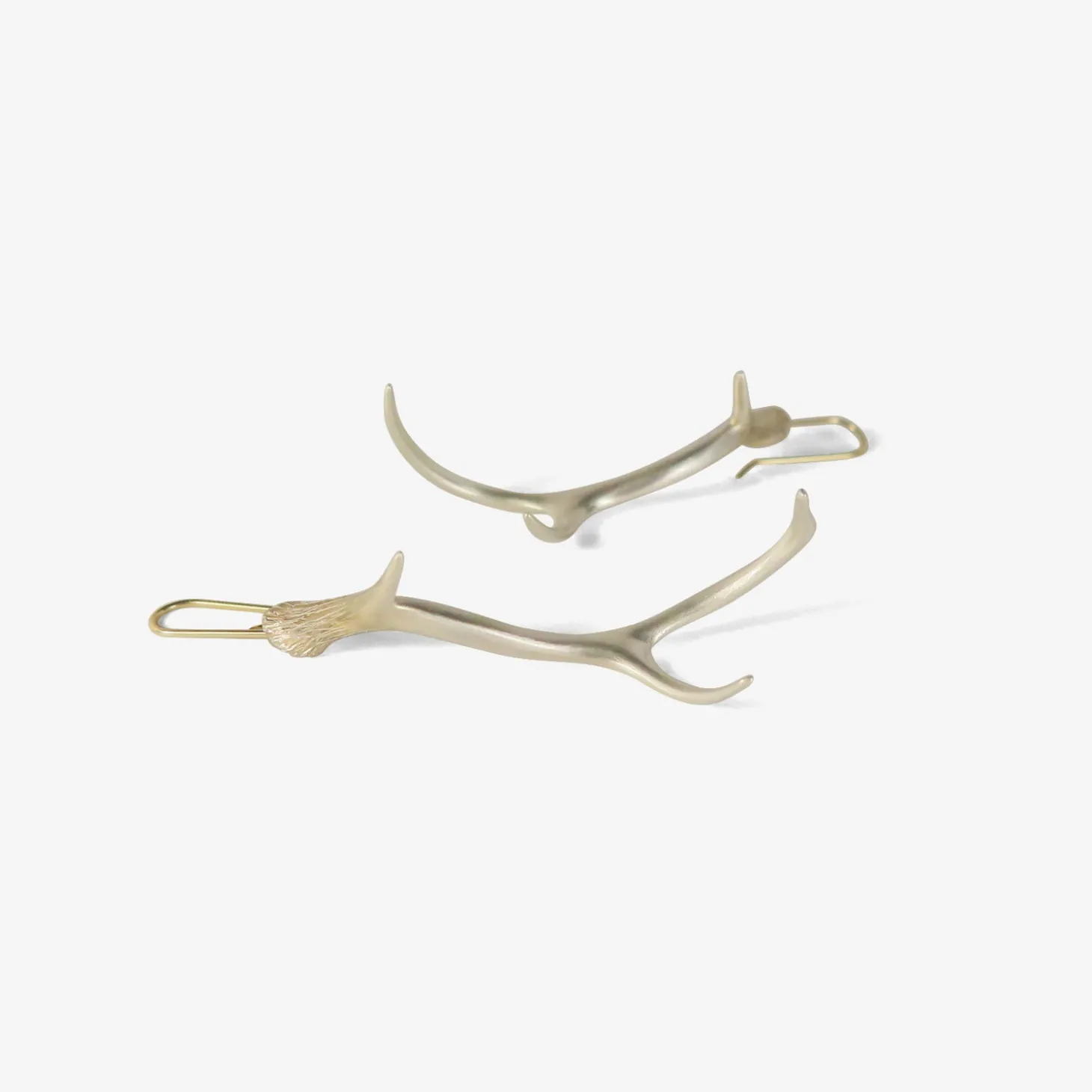 sterling silver antler earrings