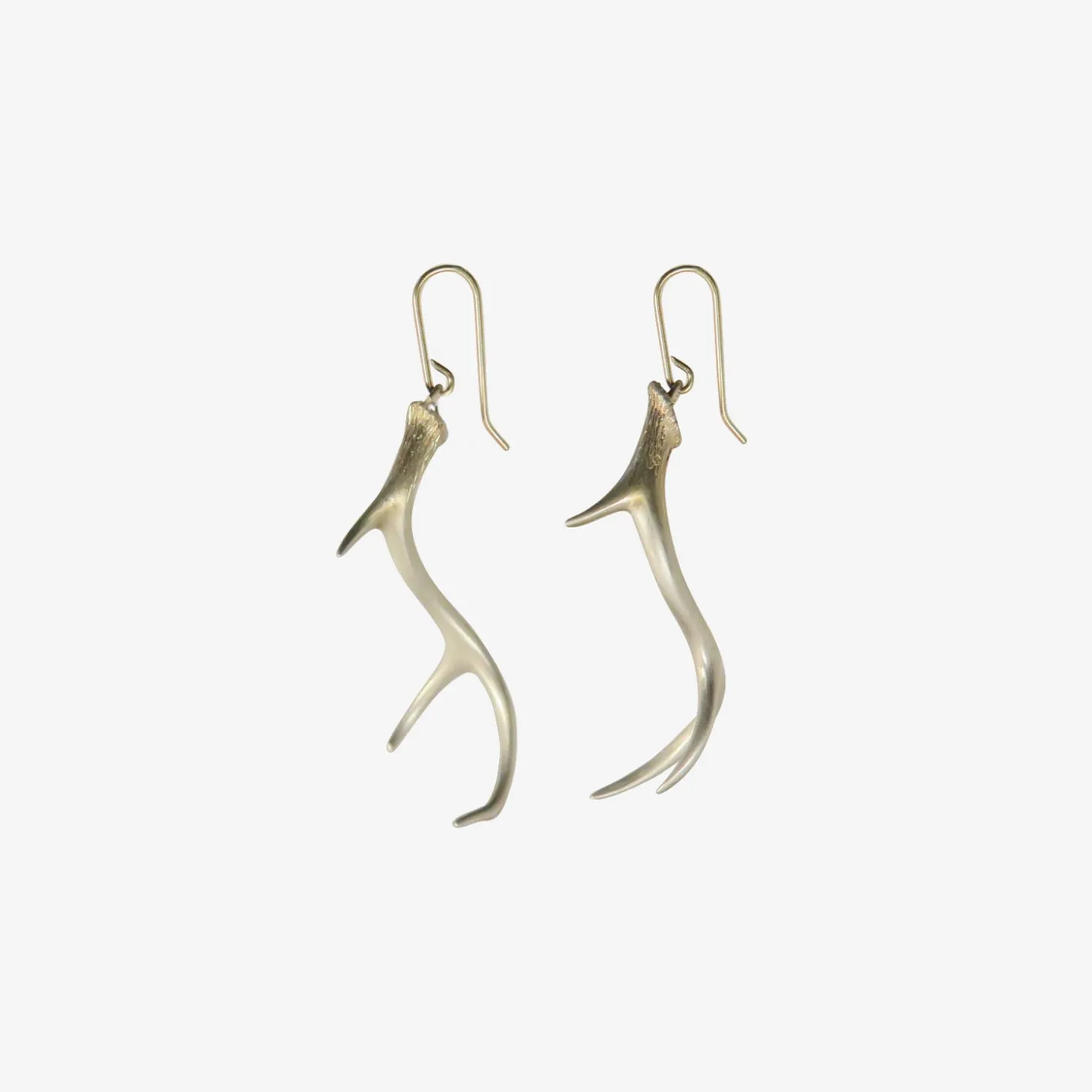 sterling silver antler earrings