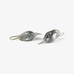 sterling silver bird head earrings