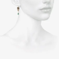sterling silver bird head earrings with turquoise eggs