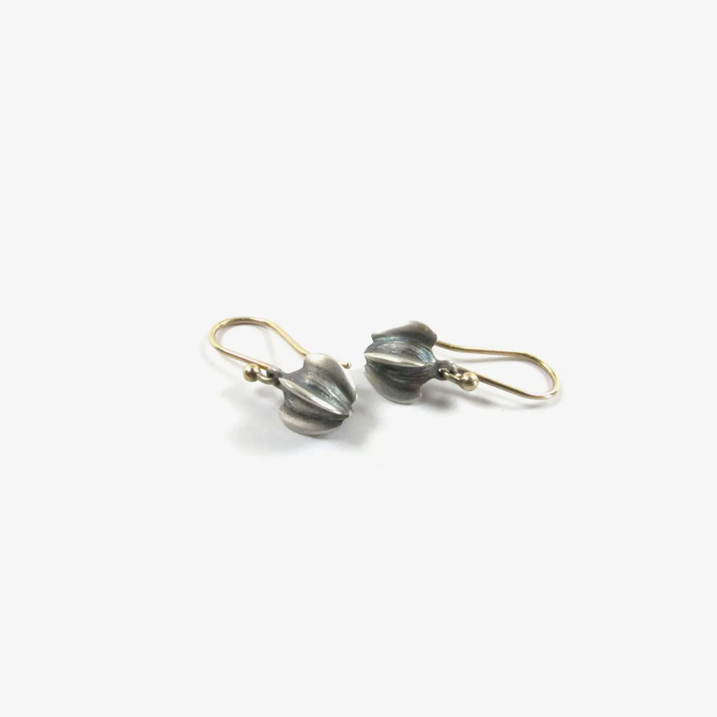 sterling silver buckwheat earrings