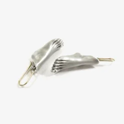 sterling silver feet earrings