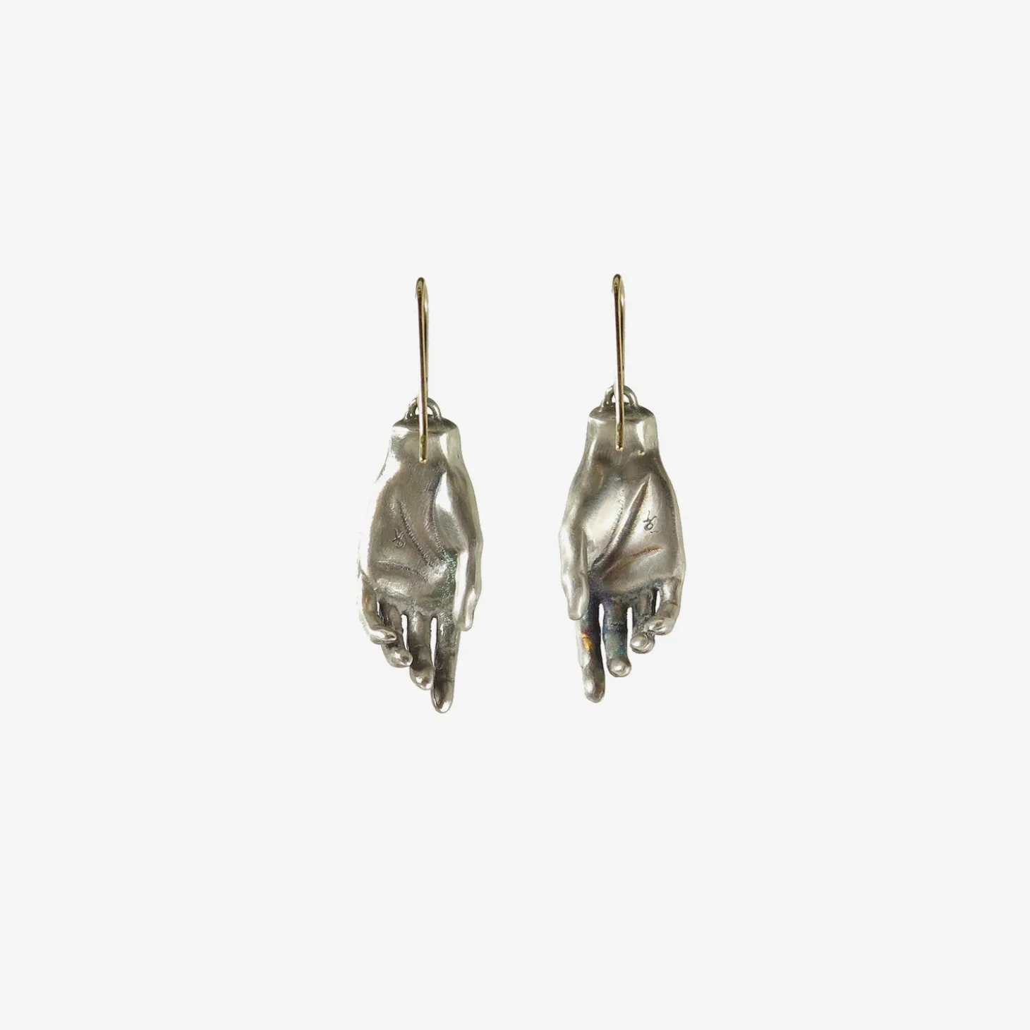 sterling silver hand earrings
