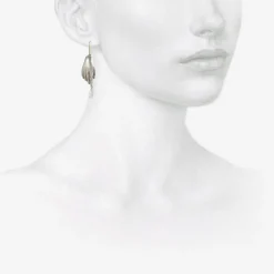 sterling silver hand earrings with crystal drops