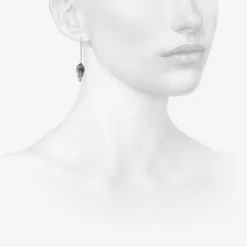 sterling silver sleeping bird earrings with white pearls