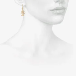 sterling silver small 4-tiered neo-geo earrings