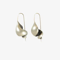 sterling silver snail shell earrings