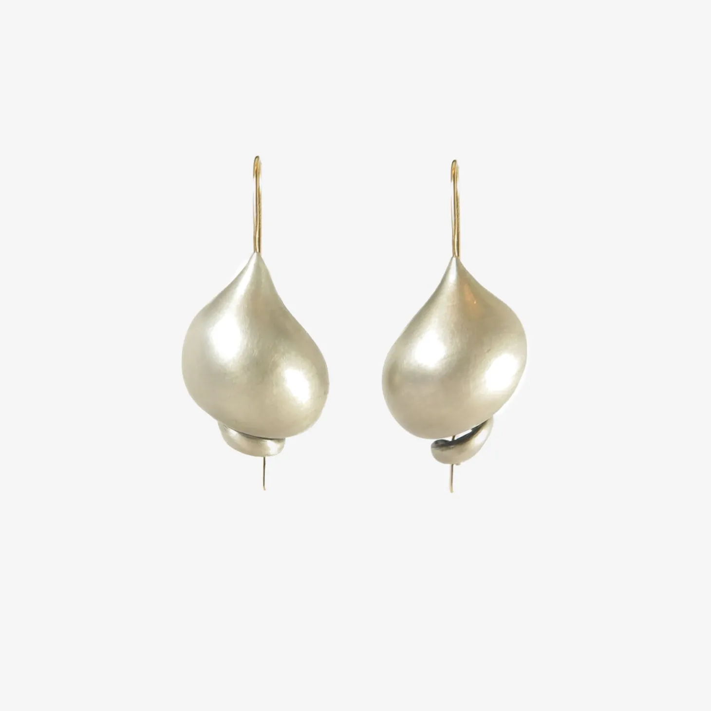 sterling silver snail shell earrings