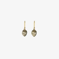 sterling silver tiny walnut earrings