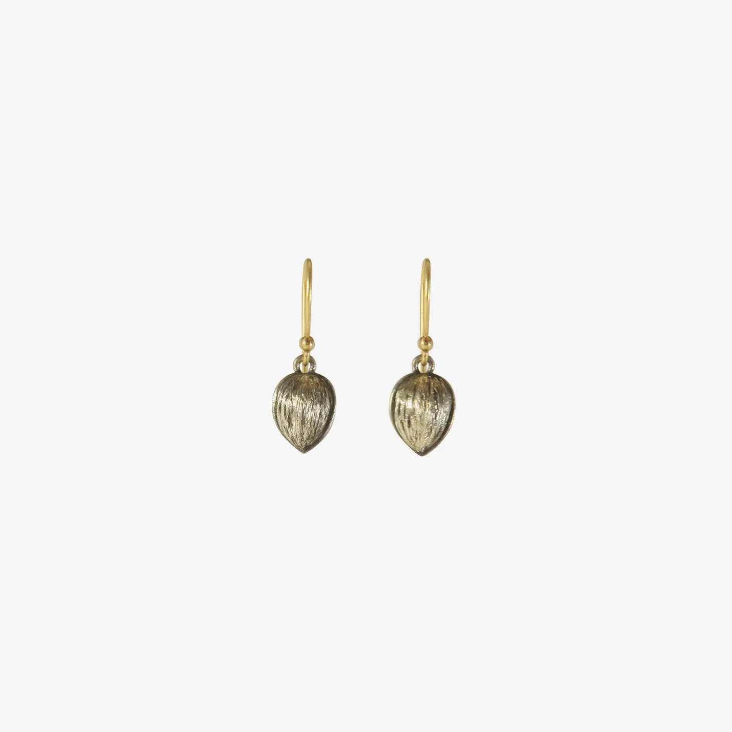 sterling silver tiny walnut earrings