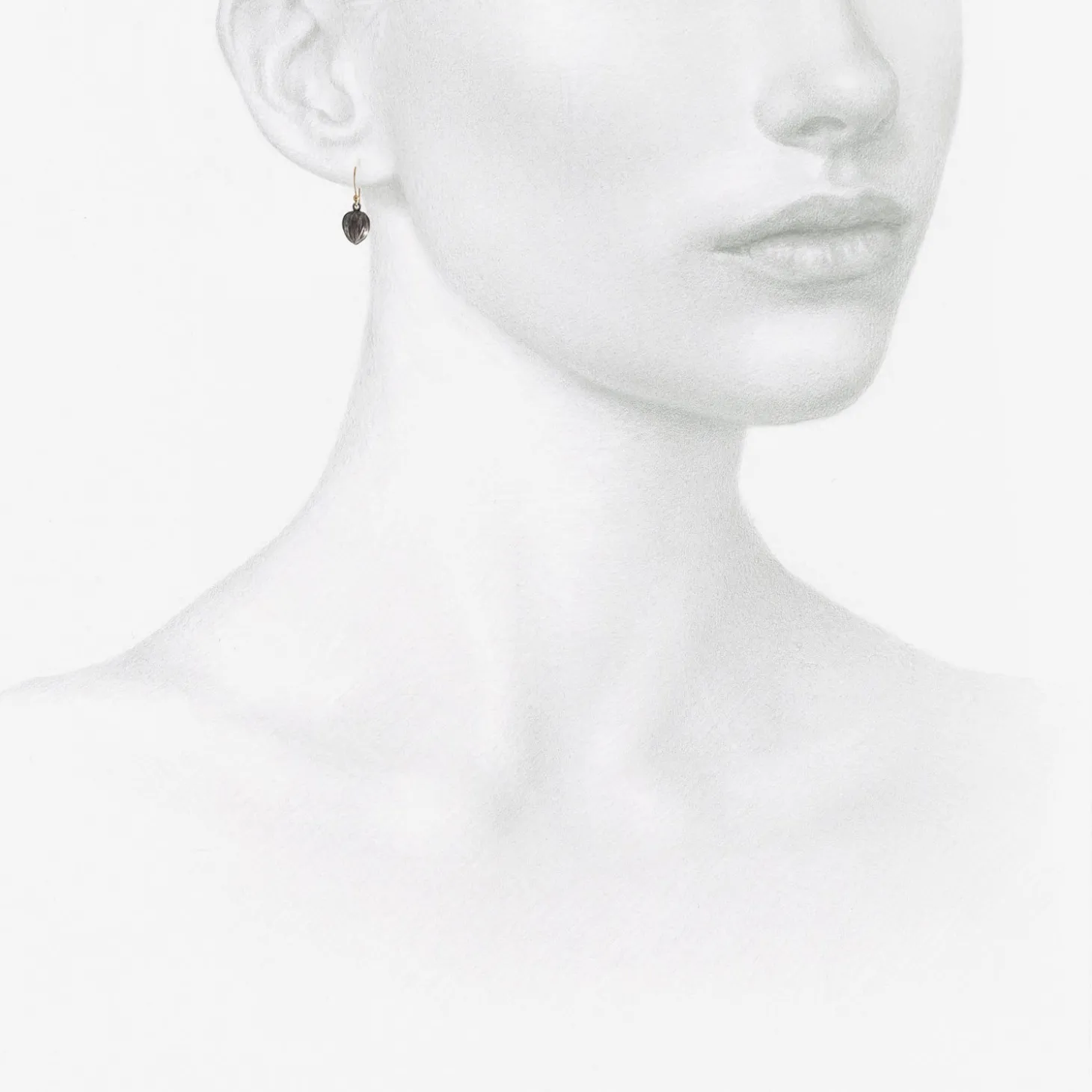 sterling silver tiny walnut earrings